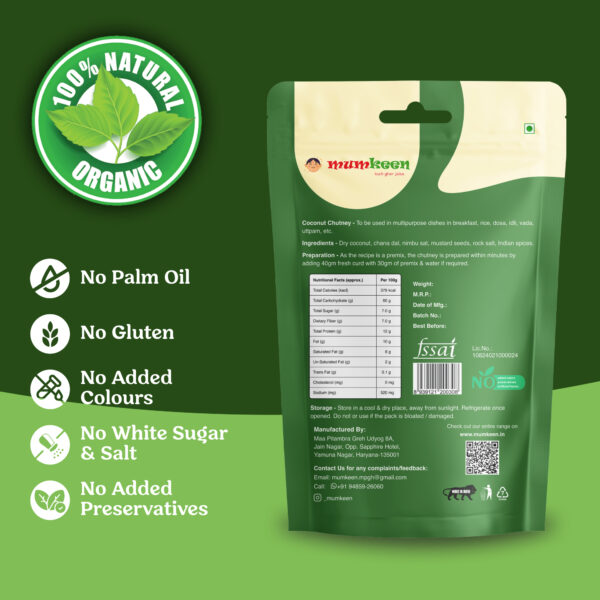 Coconut Chutney Premix 100gm - Image 2